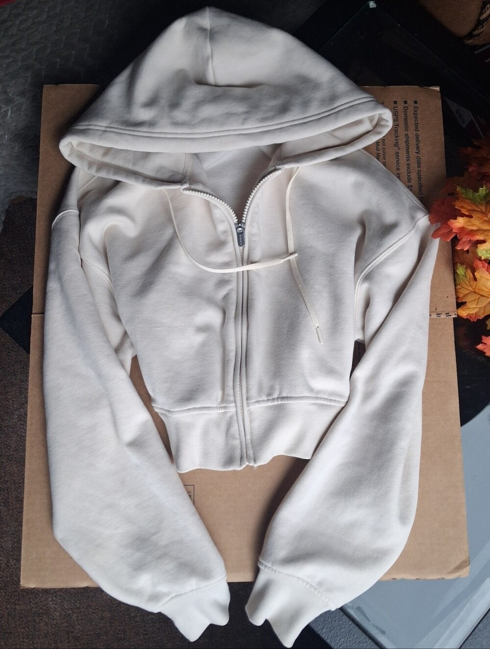 Athleta Plush Fleece Crop Zip